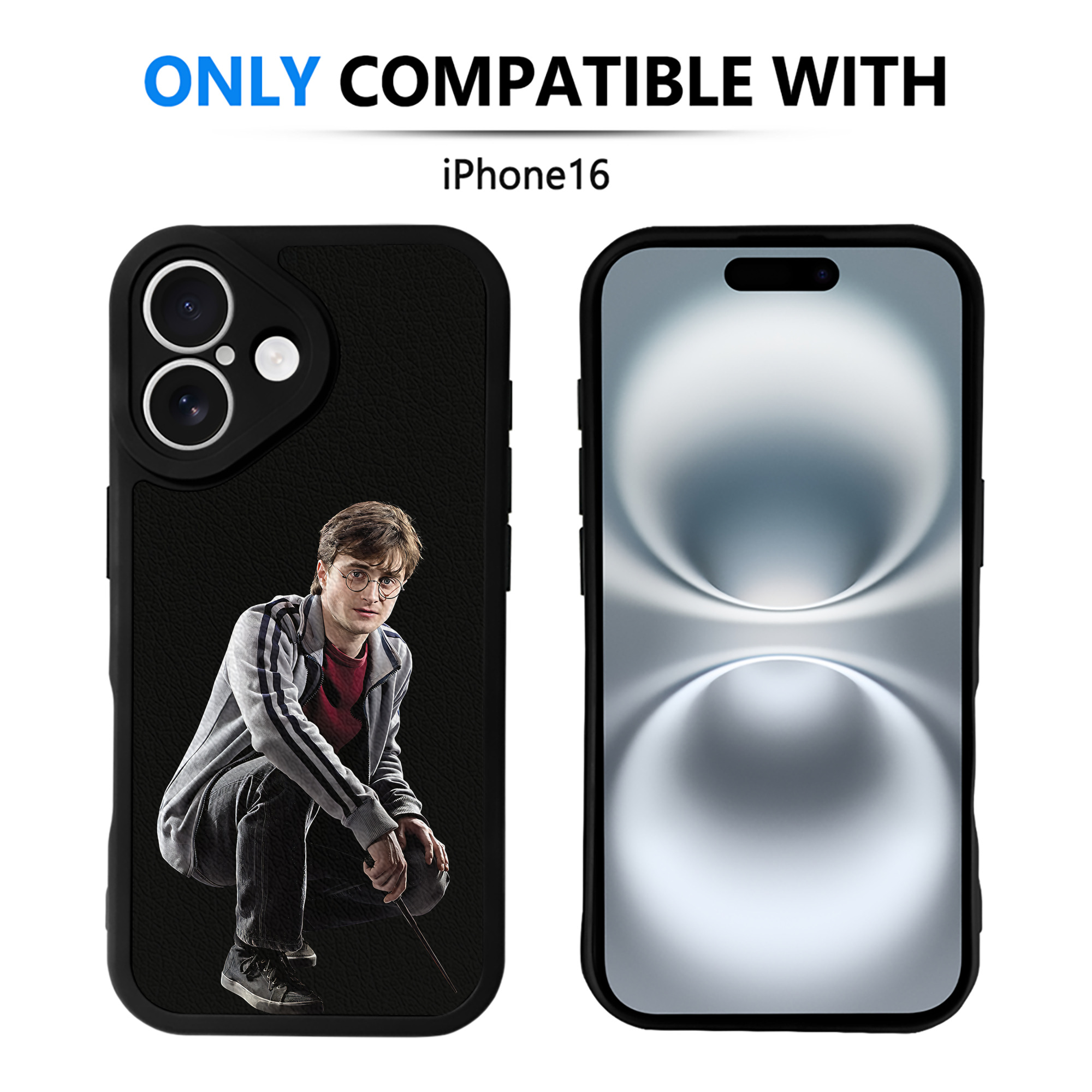 （画像用） Harry Potter ハリー・ポッターシリーズ 【iPhone 16シリーズ対応】シリコンスマホケース（レザー調） 材質：シリコン